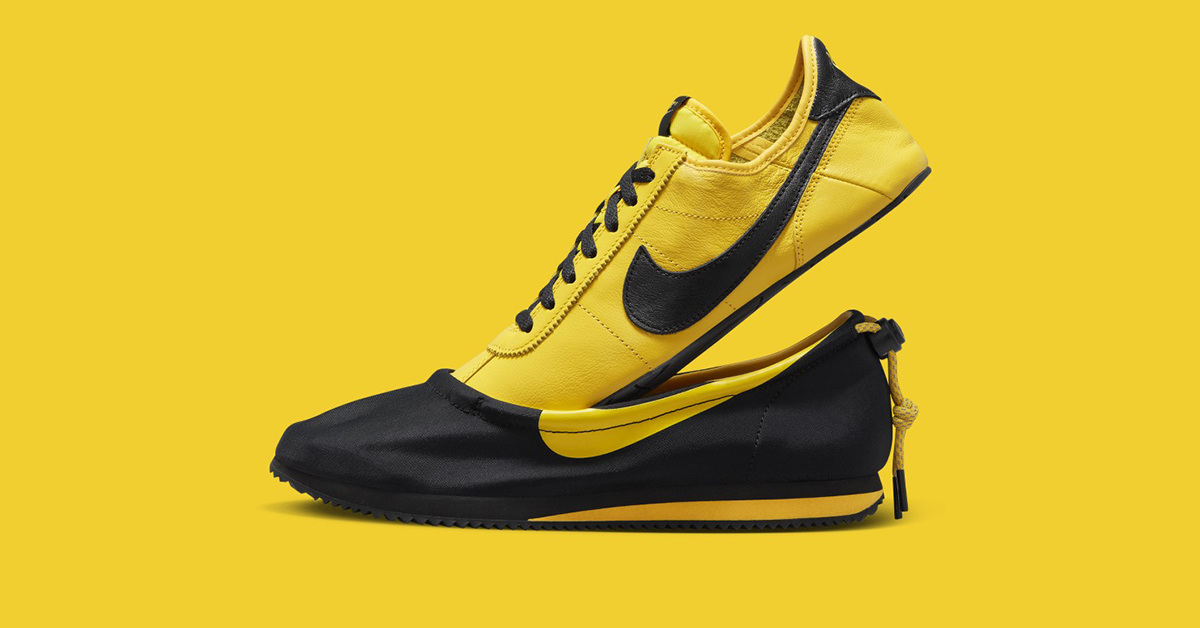 Ein zweiter CLOT x Nike Cortez „CLOTEZ“ erscheint in „Black/Varsity Maize-Black“ Ein zweiter CLOT x Nike Cortez „CLOTEZ“ erscheint in „Black/Varsity Maize-Black“