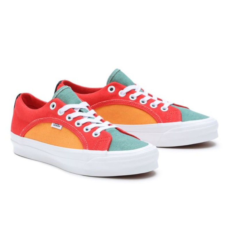 Yellow red best sale and green vans