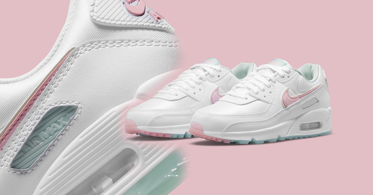 Ein weiterer weißer Nike Air Max 90 mit Pastellfarben