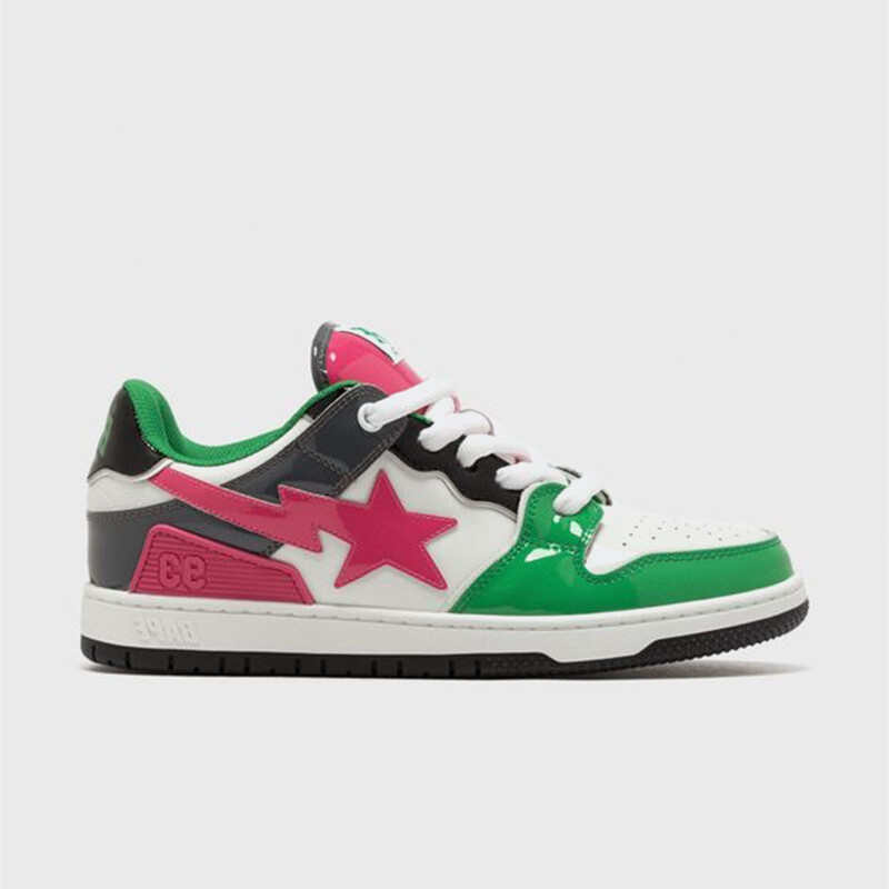A Bathing Ape Bape SK8 Sta #2 M1 "Pink/Green" | 001FWL301312MGRN