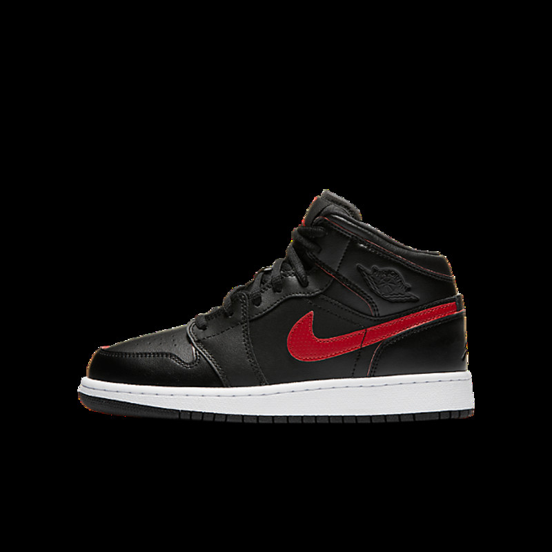 Jordan 1 Retro Mid Black Gym Red (GS) | 554725-009