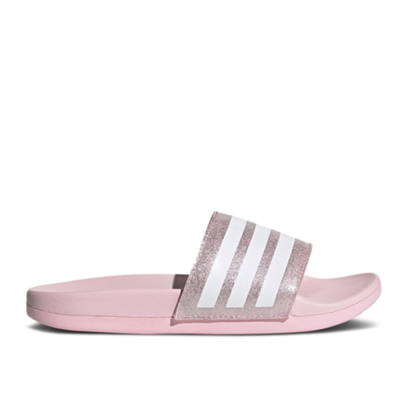 Pink glitter cheap adidas slides