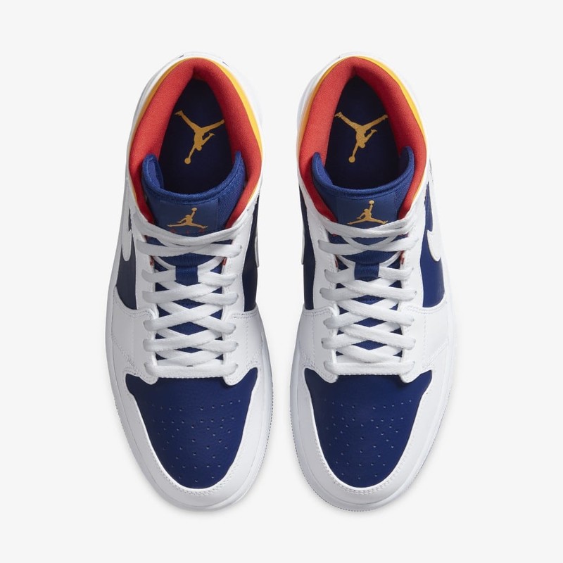 Air Jordan 1 Mid Blue/Orange | 554724-131