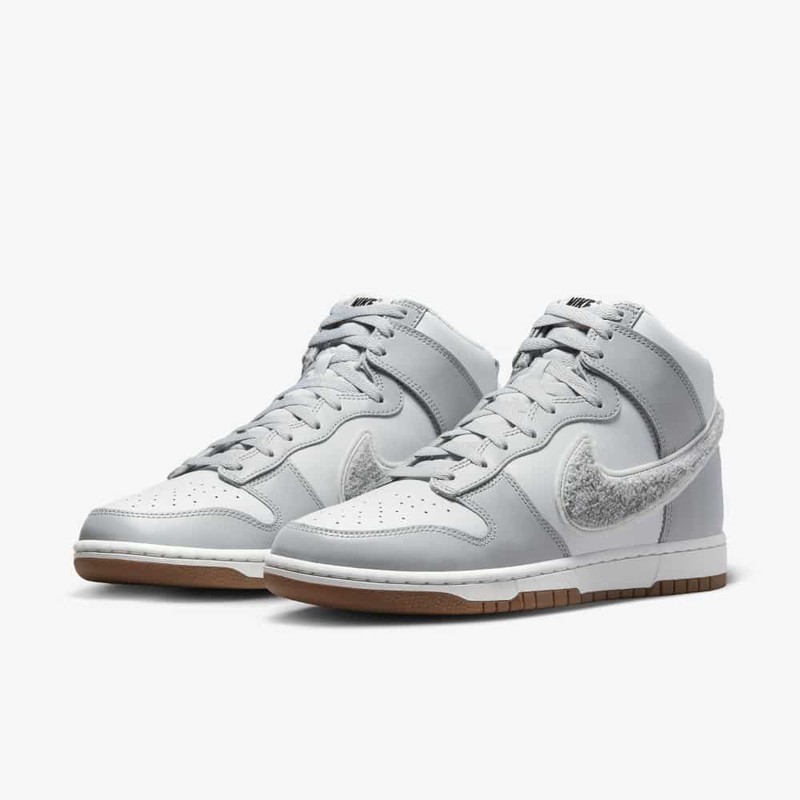 Nike Dunk High Chenille Swoosh Grey | DR8805-003