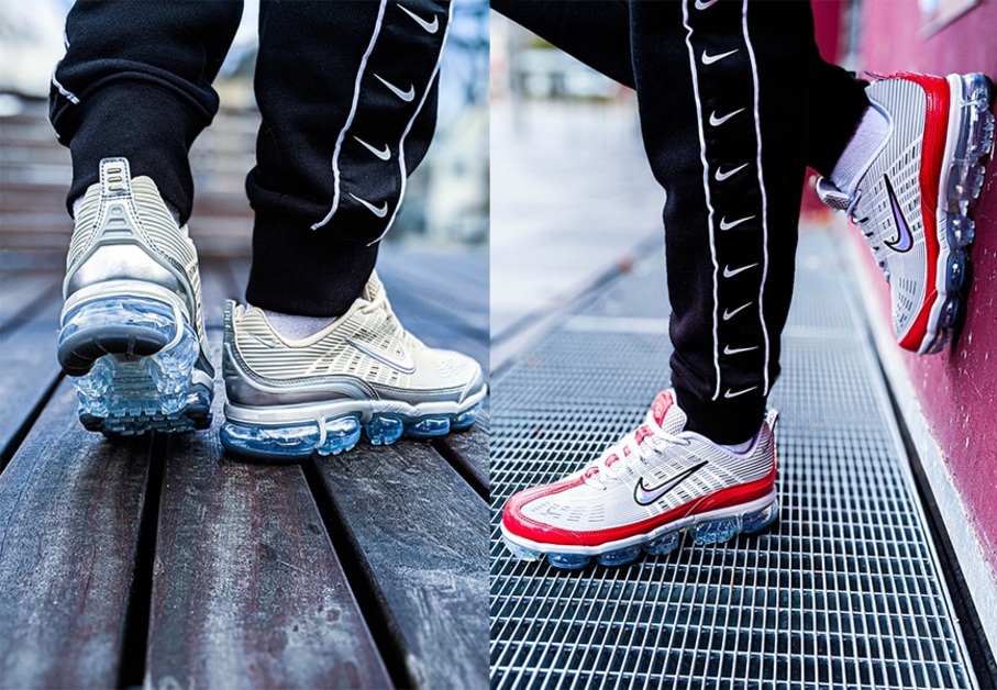 Vapormax red cheap on feet