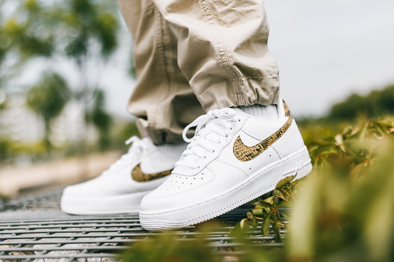 Nike Air Force 1 Low QS Premium Ivory Snake | AO1635-100