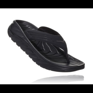 HOKA  Ora Recovery Flip 2 Sandal in Black/Dark Gull Grey, Size 8.5 | 1099675-BDGGR-09
