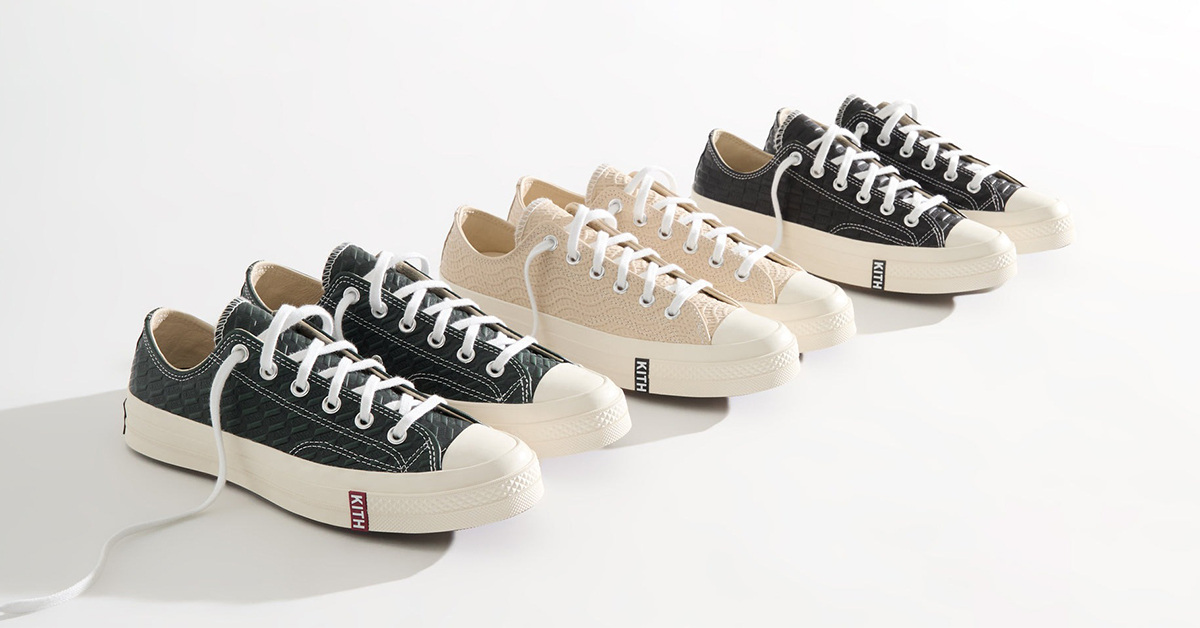 Kith und Converse enthüllen exklusives Chuck 70 Ox Trio mit einzigartigem Monogramm-Design