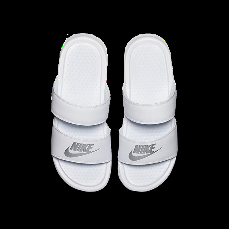 Nike Wmns Benassi Duo Ultra Slide White/ Metallic Silver | 819717100