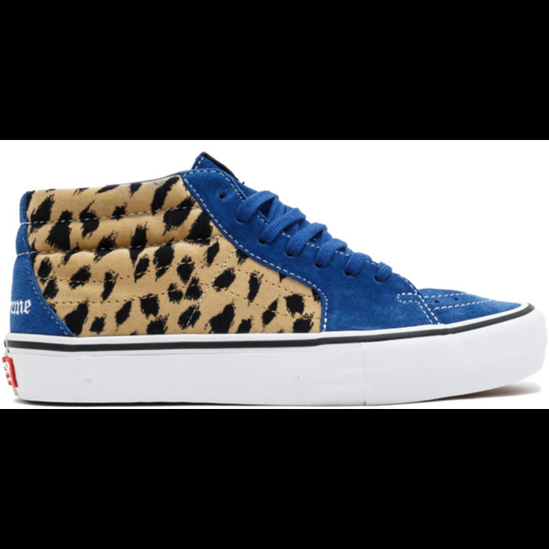 Vans Sk8-Mid Supreme Velvet Leopard Royal | VN0A347UOPK