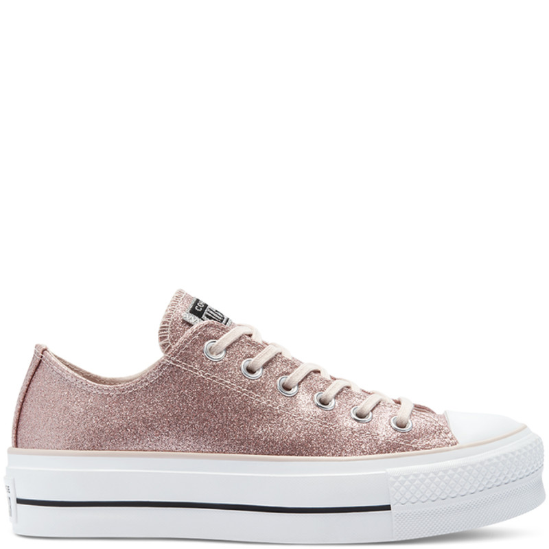 Glitter Shine Platform Chuck Taylor Kids Crocs Blue Sandal Top