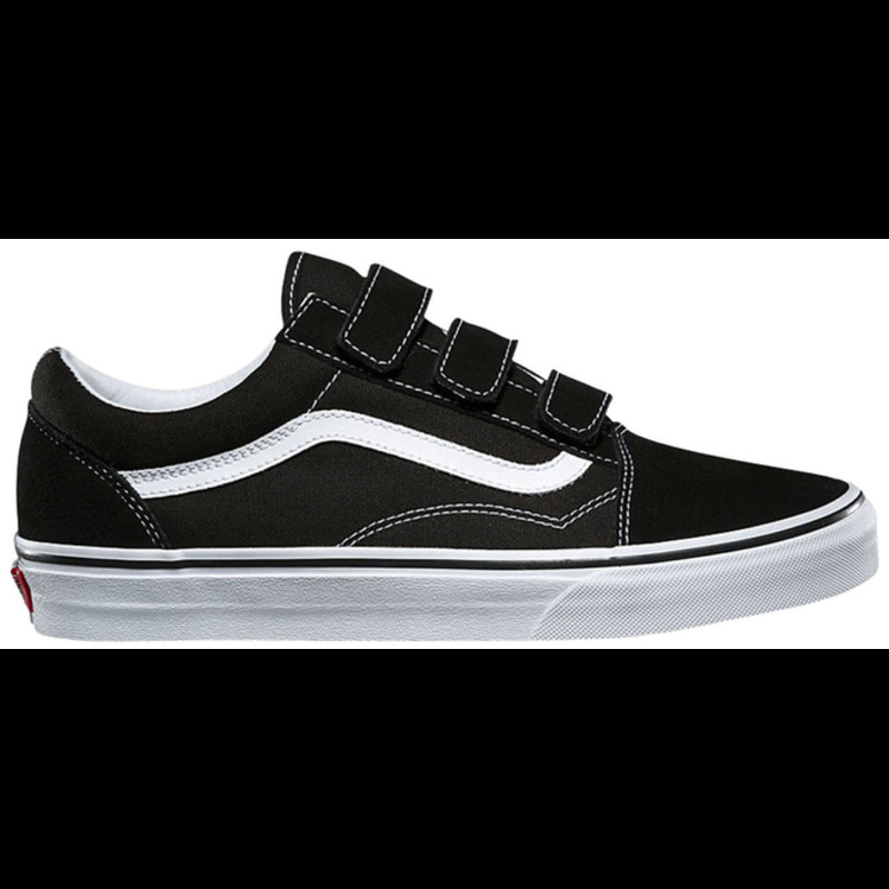 Vans old skool on sale black and white velcro