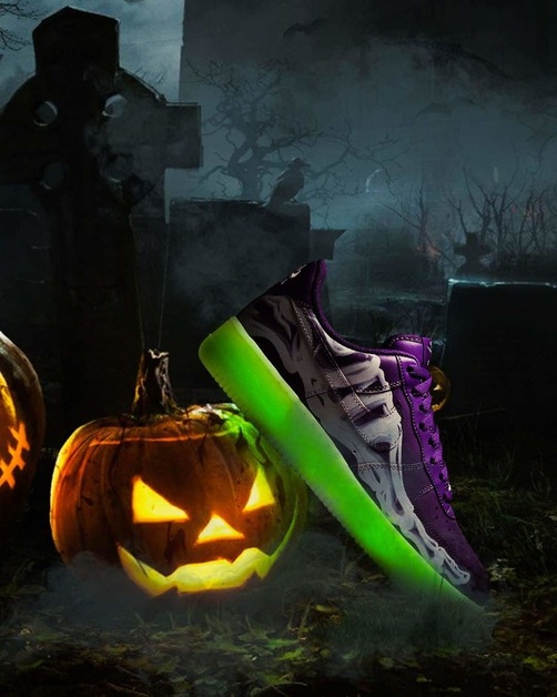 Nike bereitet sich mit diesem Air Force 1 „Purple Skeleton“ auf die Spooky Saison vor