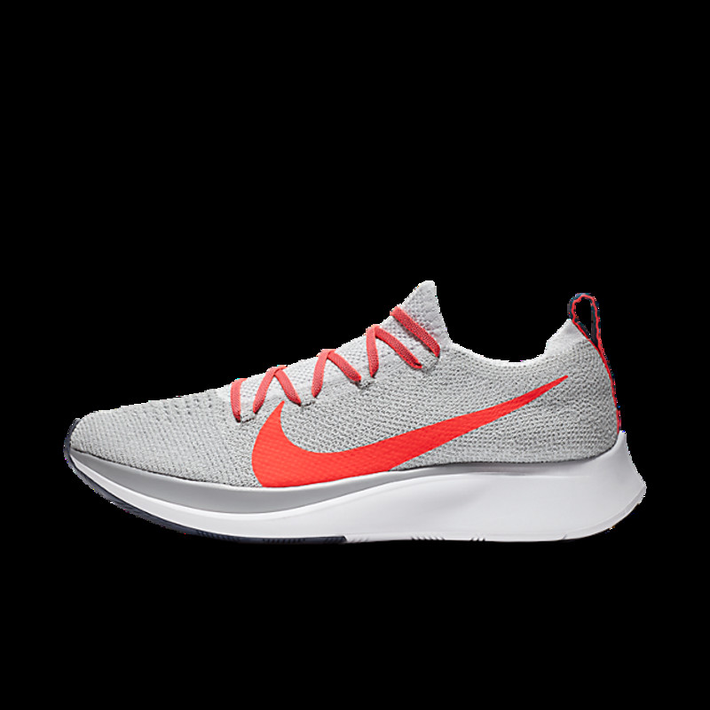 Nike Zoom Fly Flyknit Pure Platinum Bright Crimson | AR4561-044