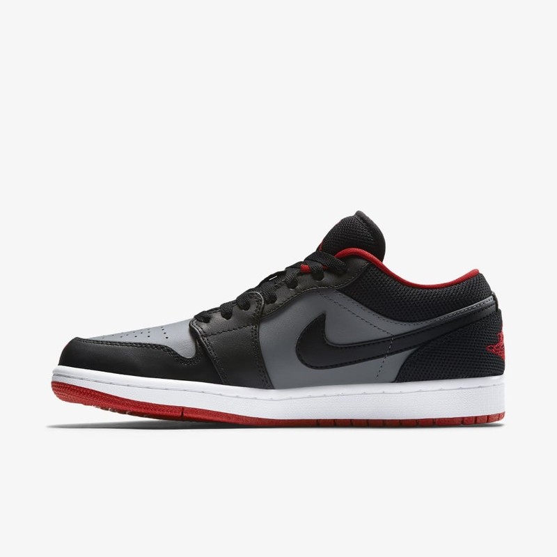 Air Jordan 1 Low Black/Red/Grey | 553558-020