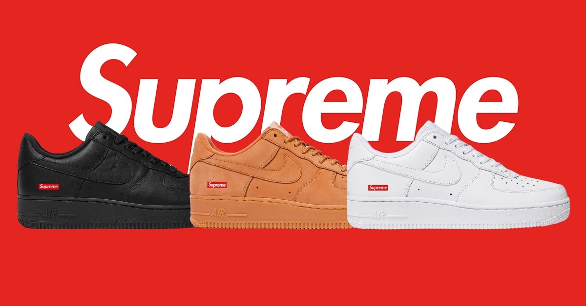 Diese Woche kehren die Supreme x Nike Air Force 1 zurück