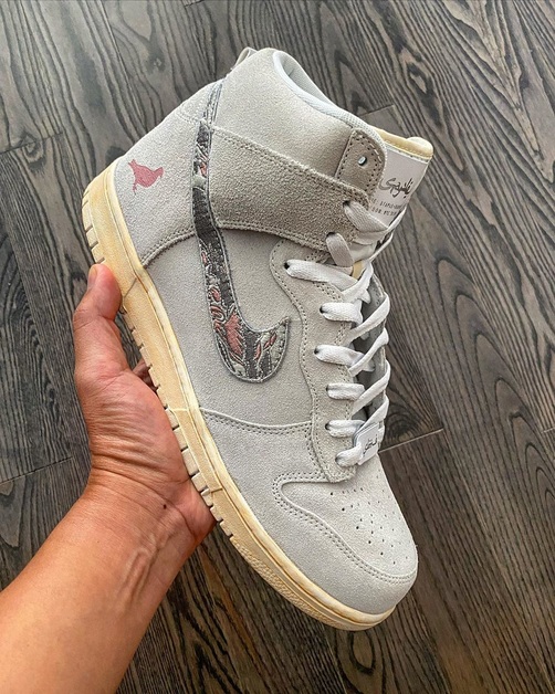 Exclusive Nike Dunk High "Pigeon Fury" by SBTG and Staple