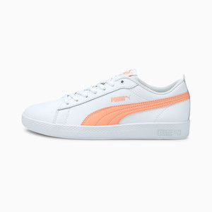 puma Logo Smash V2 Leren Sportschoenen Voor Dames | 365208-26