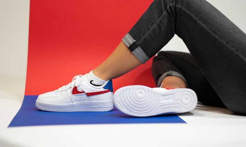 Nike Women's Air Force 1 LXX White/Game Royal-University Red - DC1164-100