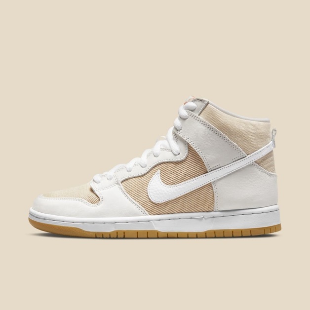 Upcoming Nike SB Dunk High "Unbleached" Is Made of Canvas and Leather