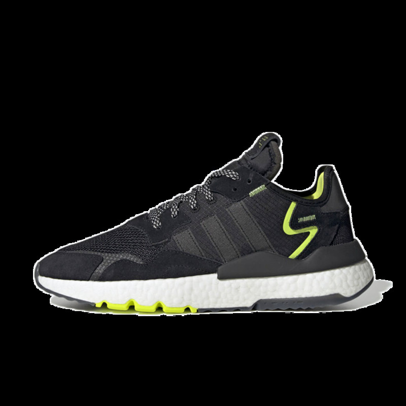 Adidas nite discount jogger black yellow