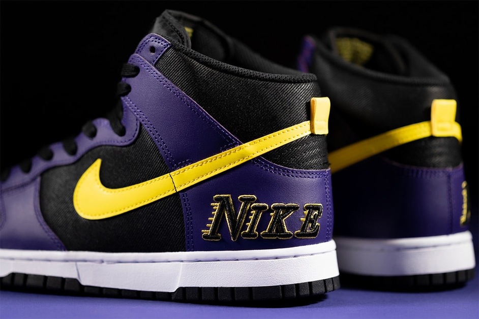 Bald erscheint dieser Nike Dunk High mit einem „Lakers“ Colorway