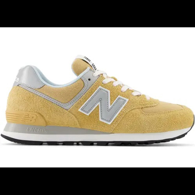 New balance 574 yellow suede best sale