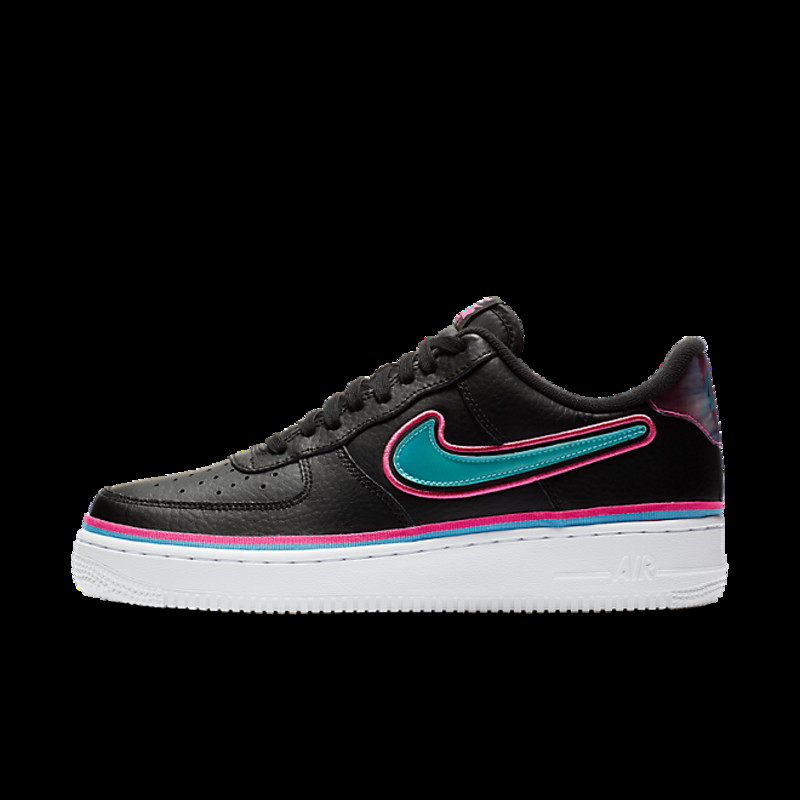 Nike Air Force 1 Low Sport NBA Black Blue Gale Laser Fuchsia 