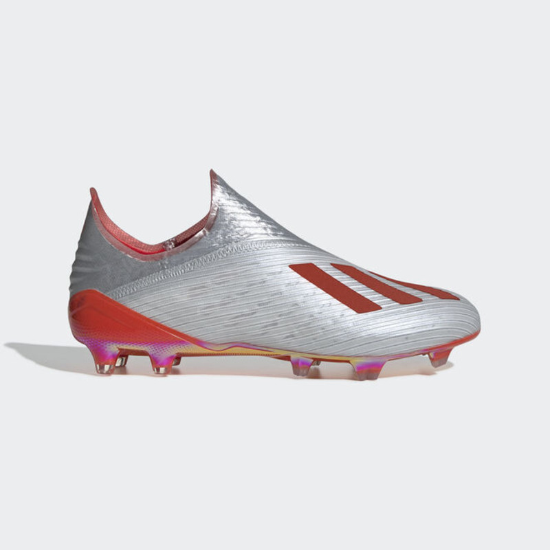 adidas X 19+ Firm Ground Cleat Silver Metallic Hi Res Red | F35322