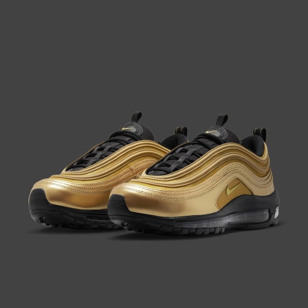 Stylish Nike Air Max 97 with a Gold Upper