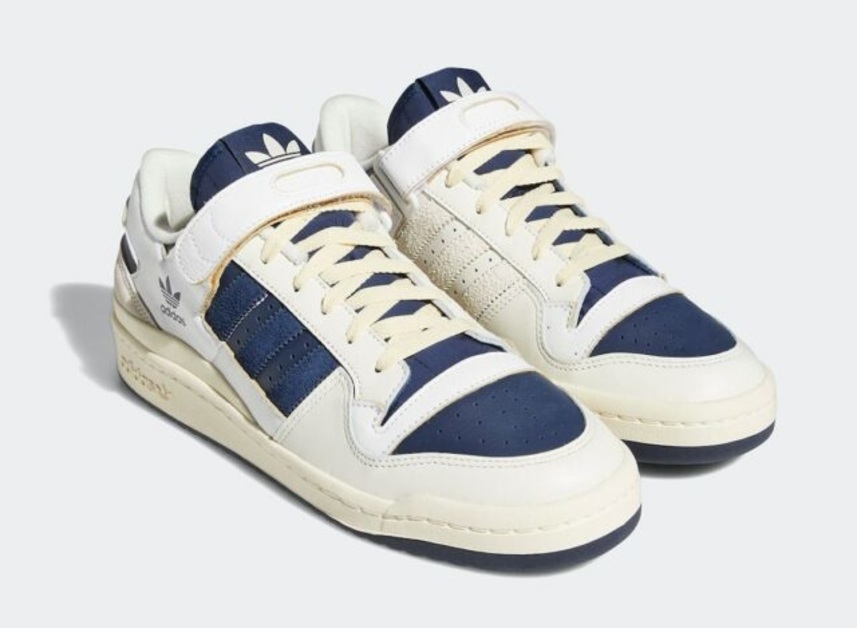 adidas Tries a Two-Tone Pattern in Navy Blue/White