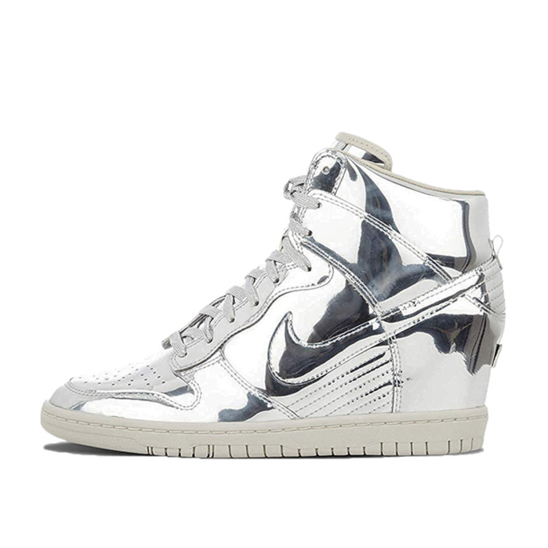 Nike dunks sky outlet hi wedge silver white