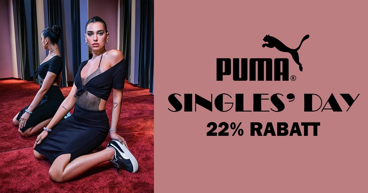 Puma: SINGLES' DAY Sale mit 22% Rabatt