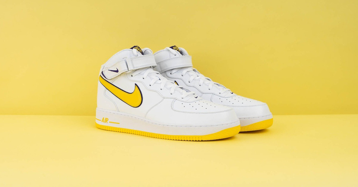 Der Nike Air Force 1 Mid "Kobe" ist ein Sammlerstück für Lakers-Fans Der Nike Air Force 1 Mid "Kobe" ist ein Sammlerstück für Lakers-Fans