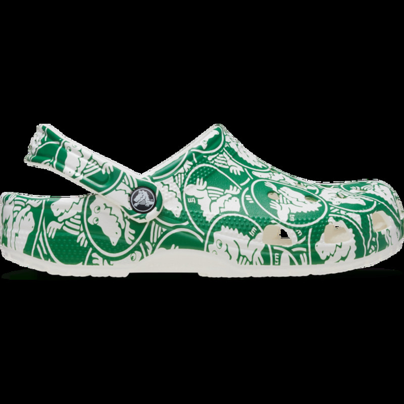 Crocs Unisex Classic Duke Print Clogs Green Ivy | 210003-3WH