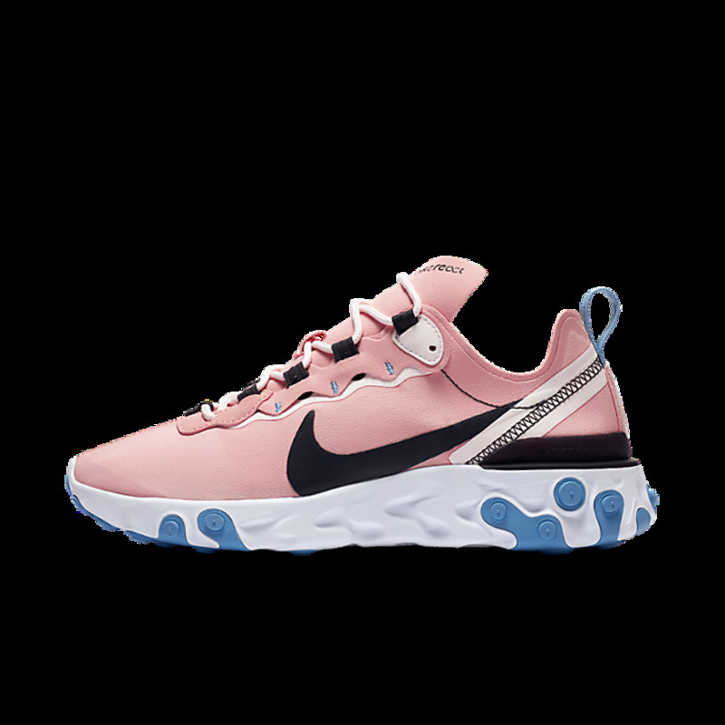 Nike Wmns React Element 55 Coral Stardust Oil Grey Light Soft