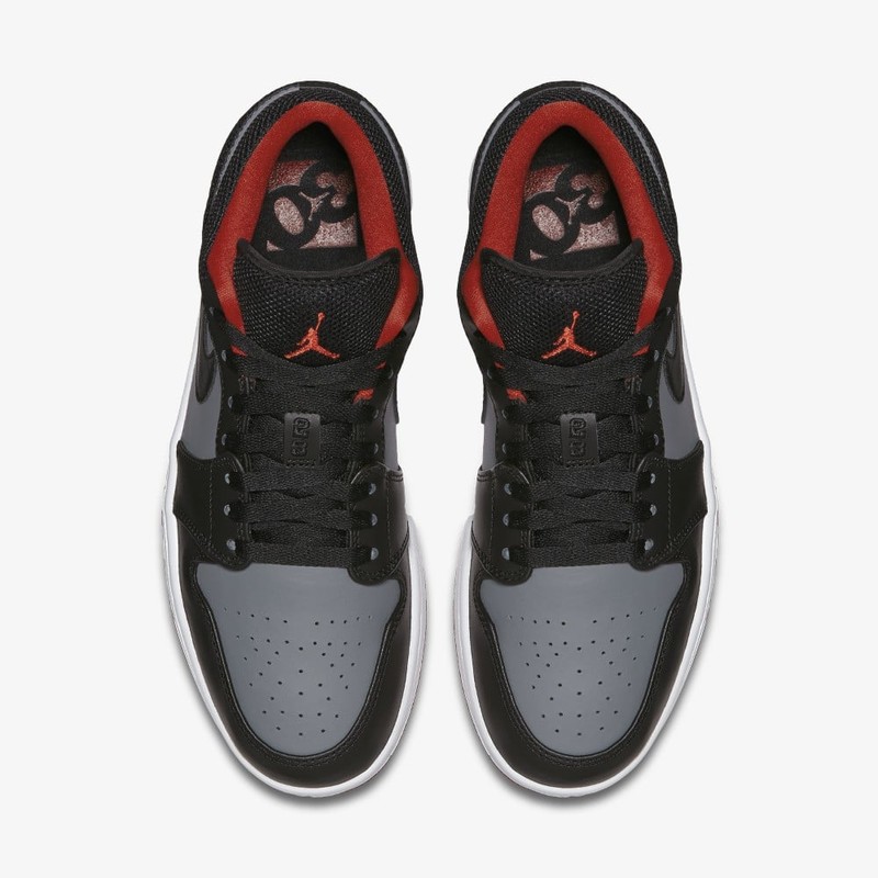Air Jordan 1 Low Black/Red/Grey | 553558-020