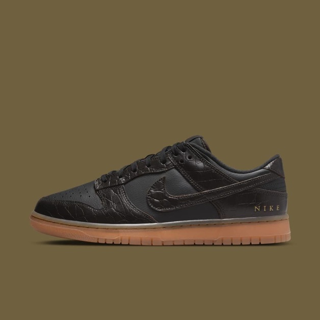 Krokodilhaut-Overlays lassen diesen Nike Dunk Low schick aussehen