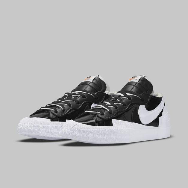 Upcoming sacai x Nike Blazer Low "Black Patent" Gets Yin and Yang Motif
