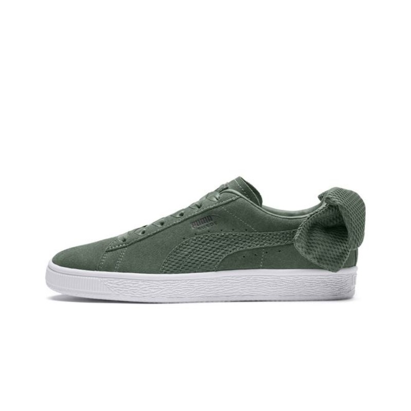 Puma suede cheap bow weiß