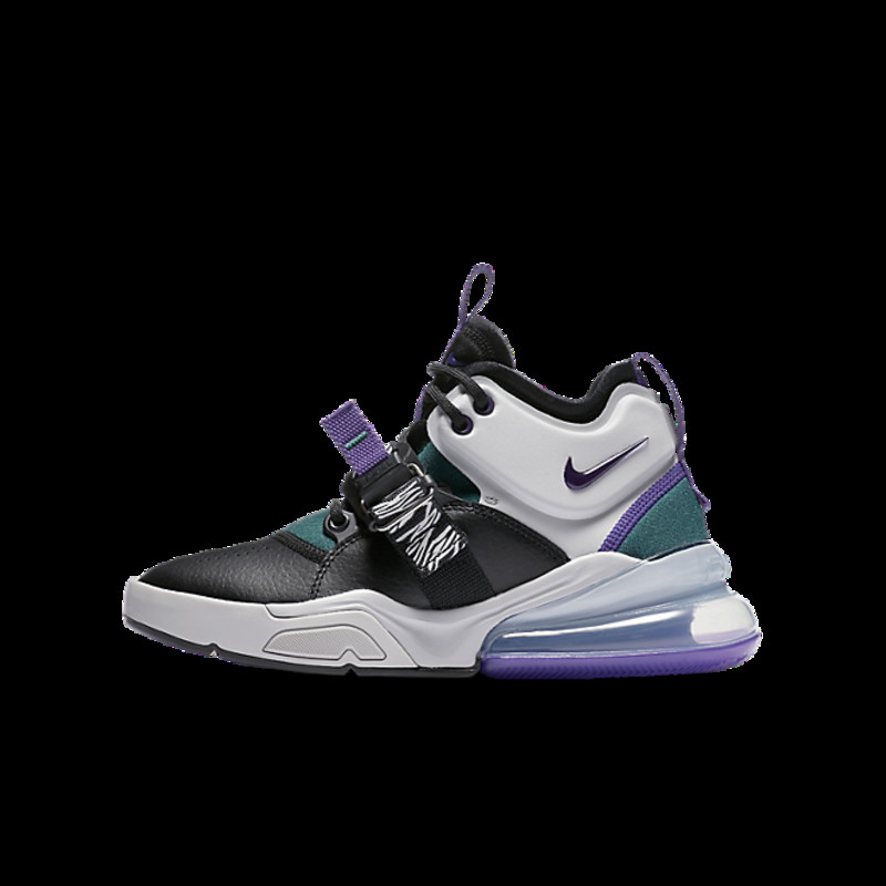 Kids Nike Air Force 270 GS 'Light Zen Grey' Light Zen Grey/Court Purple | AJ8208-002
