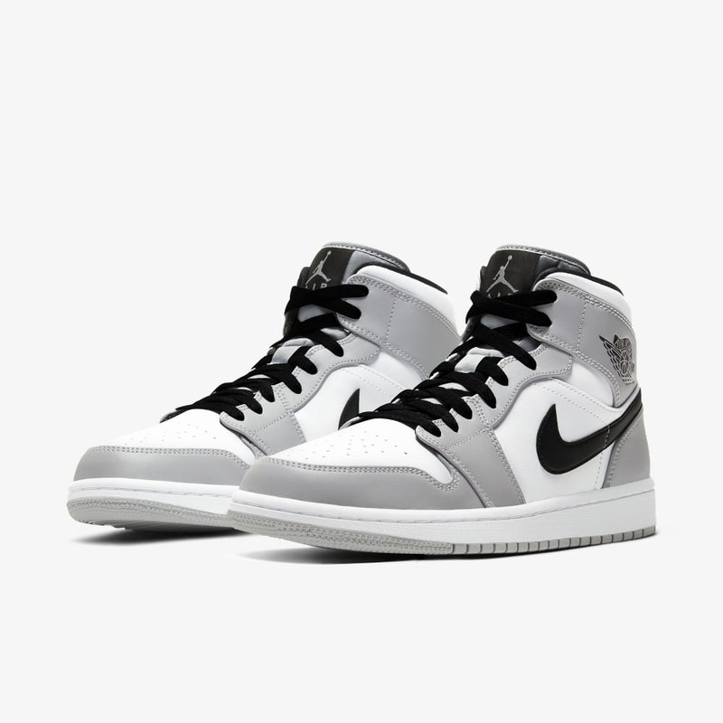 Air Jordan 1 Mid Light Smoke Grey | 554724-092