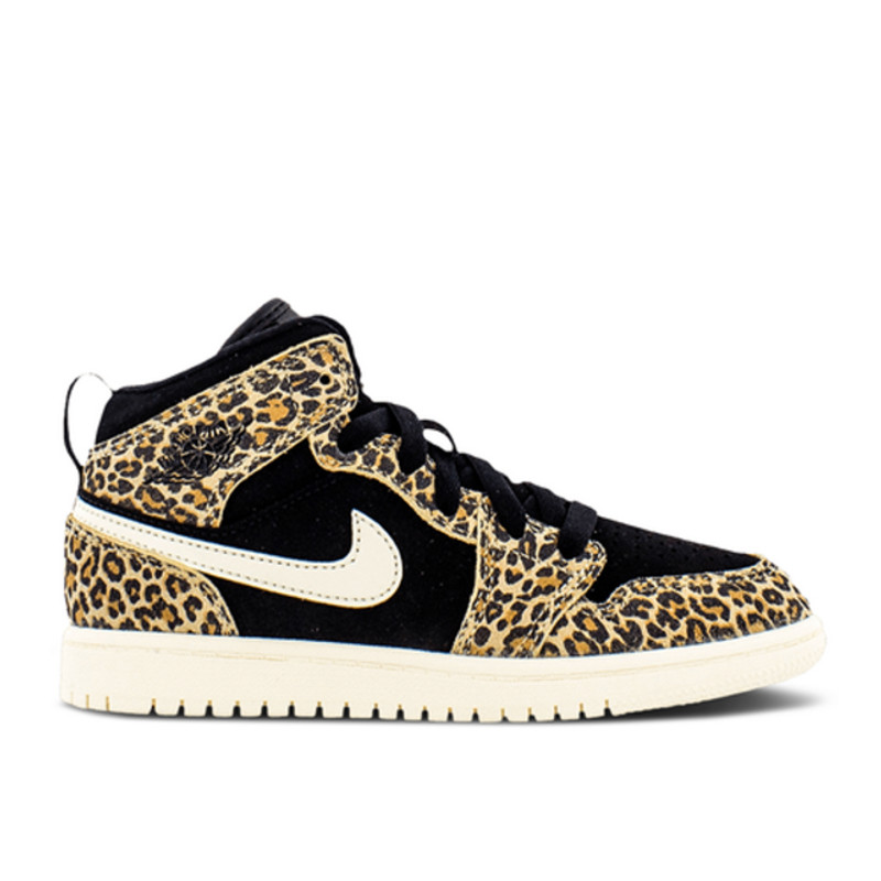 Kids Air Jordan 1 Mid SE PS 'Cheetah' Black | BQ6932-021