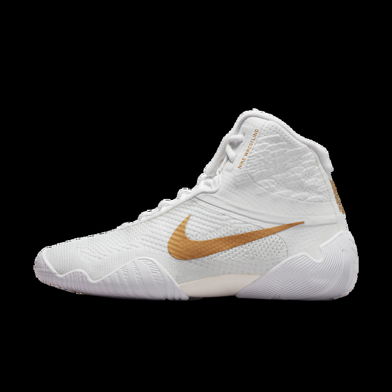 Nike Tawa Wrestling Shoes in “White/Metallic Gold”