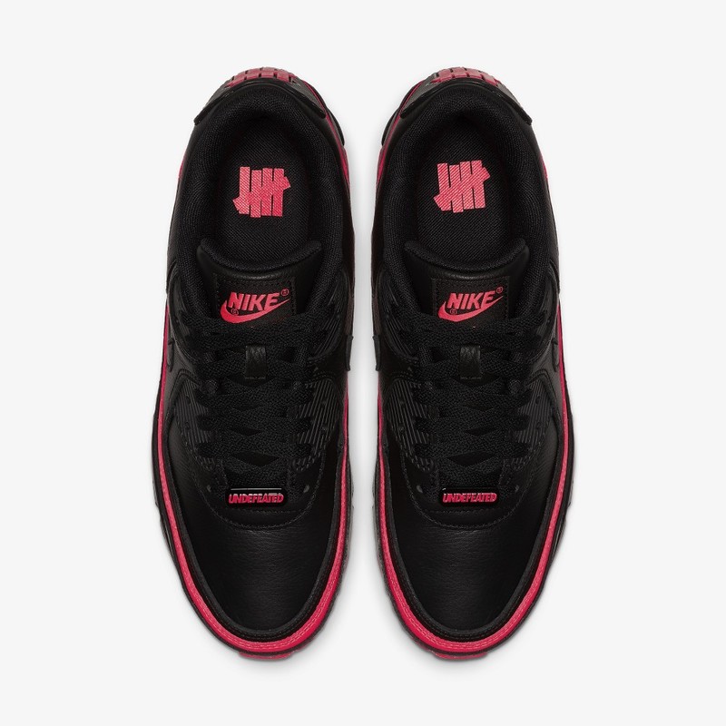 undefeated x 'air max 90 black solar red