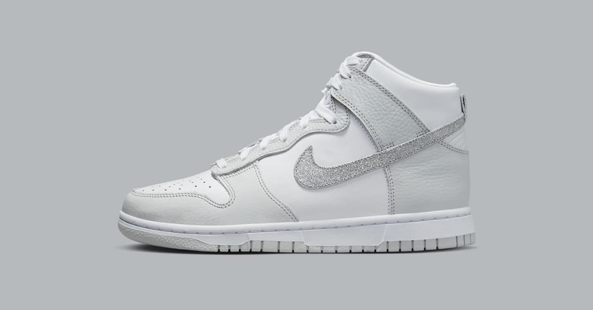 Nike’s neuster Dunk High „Silver Swoosh“ versprüht ganz viel Glamour