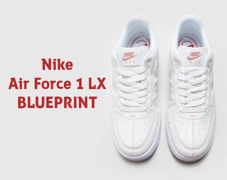 Hier gibt es noch den Nike Air Force 1 LX „Blueprint“