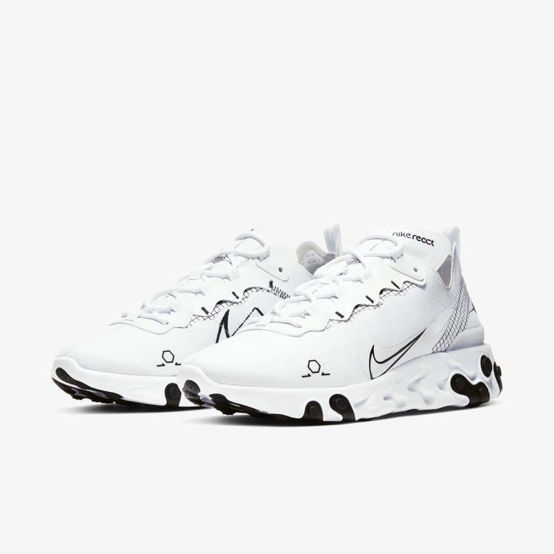 Men's Nike Black Oakland Raiders React Element 55 Shoes