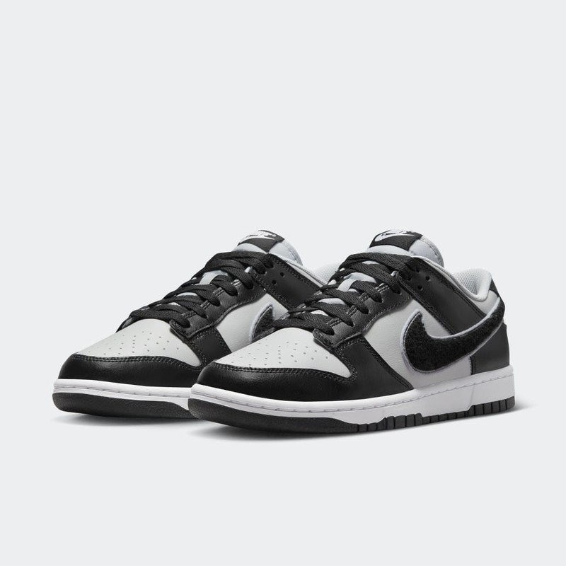 Nike Dunk Low Chenille Swoosh Black | DQ7683-001