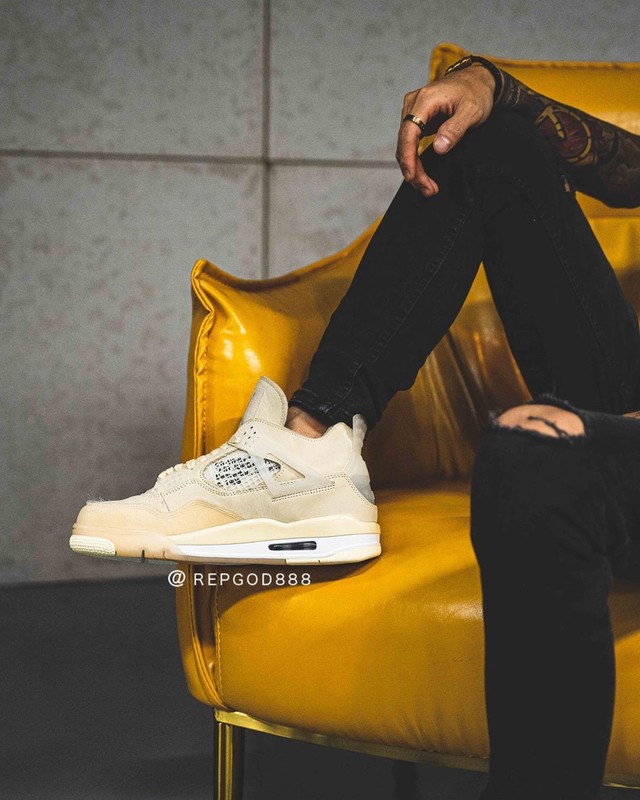 Off-White x Air Jordan 4 Sail | CV9388-100